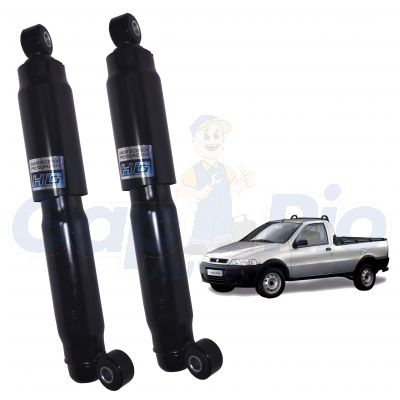 Par Amortecedor Traseiros Fiat Strada 1999 Em Diante