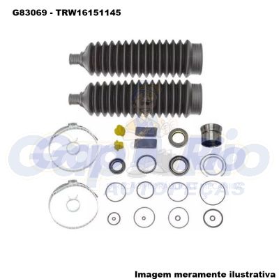 Kit Reparo Caixa de Direção Hidráulica Vw Gol, Voyage, Saveiro 2009/… (P/ Caixa Modelo: TRW)