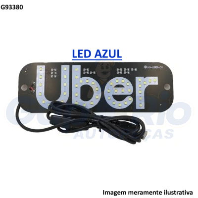 Placa Sinalizadora Uber - Azul