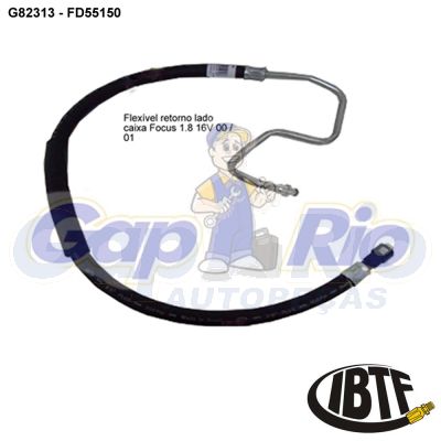 Mangueira Flexível de Direção Hidráulica Ford Focus 1.8 16v 00/… (Retorno)