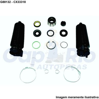 Kit Reparo Caixa de Direção Hidráulica Ford Ecosport, Novo Fiesta e KA 2010/... (P/ Caixa Modelo: TRW)