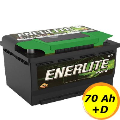 Bateria Automotiva Enerlite 70 Amperes Lado Positivo Direito